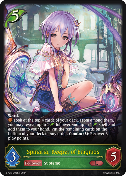 Spinaria, Keeper of Enigmas - BP05-003EN