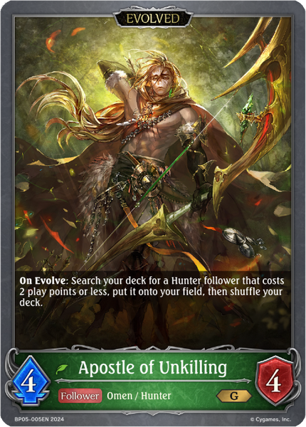 Apostle of Unkilling (Evolved) - BP05-005EN