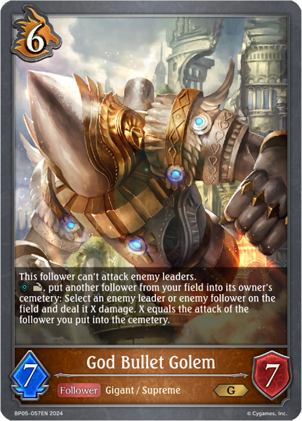 God Bullet Golem - BP05-057EN