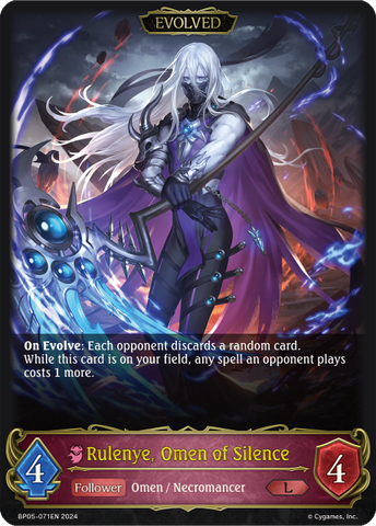 Rulenye, Omen of Silence (Evolved) - BP05-071EN