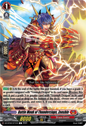 Battle Monk of Thunderclaps, Zenshin - DZ-BT02/071EN