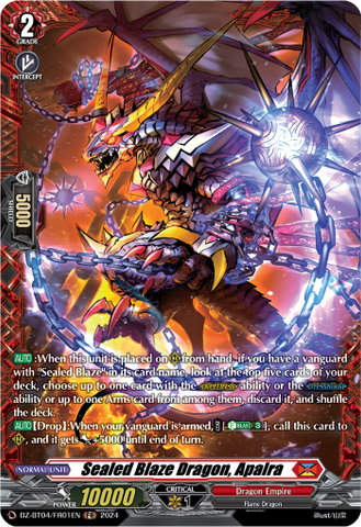 Sealed Blaze Dragon, Apalra (FR) - DZ-BT04/FR01EN