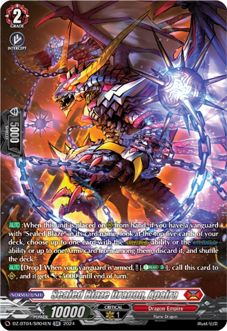 Sealed Blaze Dragon, Apalra (SR) - DZ-BT04/SR04EN