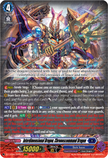 Interdimensional Dragon, Chronoscommand Dragon - DZ-BT06/005EN