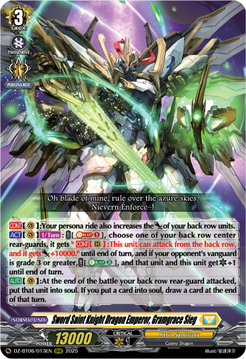 Sword Saint Knight Dragon Emperor, Gramgrace Sieg - DZ-BT06/013EN