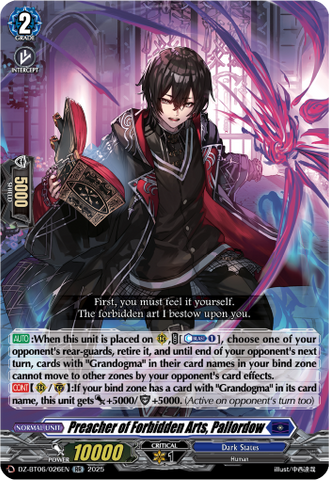 Preacher of Forbidden Arts, Pallordow - DZ-BT06/026EN