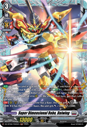 Super Dimensional Robo, Daiwing (FR) - DZ-BT06/FR20EN