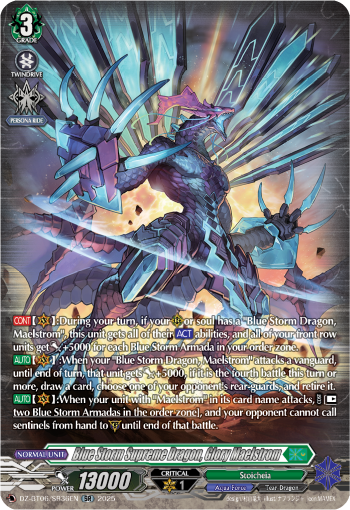 Blue Storm Supreme Dragon, Glory Maelstrom (SR) - DZ-BT06/SR36EN