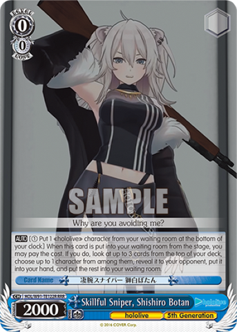 Skillful Sniper, Shishiro Botan (RRR) - HOL/W91-TE122R