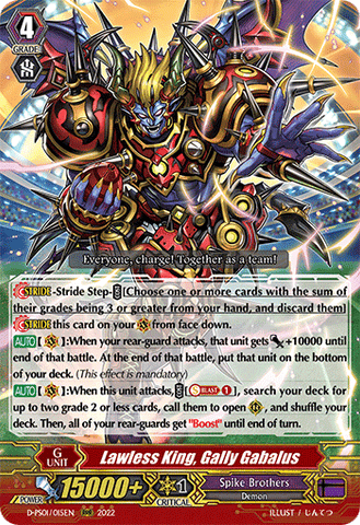 Lawless King, Gally Gabalus - D-PS01/015EN