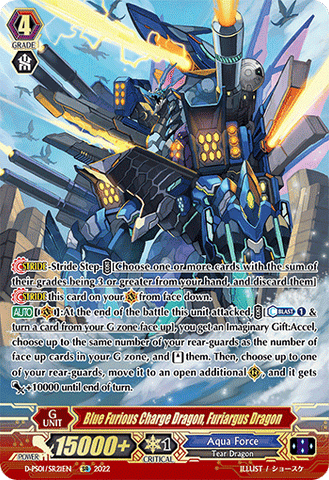 Blue Furious Charge Dragon, Furiargus Dragon (SR) - D-PS01/SR21EN